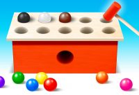 Learn Colors with Wooden Ball Hammer Educational Toys - Shapes and Colors Videos for Children 3