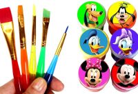 Mickey Mouse & Friends Painting Learn Colors with Toys Mickey Minnie Daisy Duck Donald Goofy Pluto 2