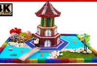 DIY - How To Make Lovely Rainbow Temple in Lake (ASMR) | Magnet World 4K 3