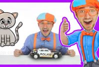 Police Cars for Kids with Blippi Toys | Educational Videos for Toddlers 3