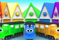 Train Toys Parking Garage for Kids to Learning Colors - 3D Kids Toddler Education Video 3