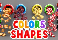 Learn Colors for Kids with 3D Candy Surprise Eggs - Colors and Shapes Videos Collection 9