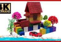 DIY - How To Make Beautiful House near River with 10000 Magneticballs | Magnet World 4K 1