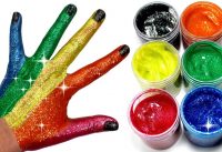 Learn Colors for Children Body Paint Finger Family Song Nursery Rhymes Play Doh Barbie Dress Making 2