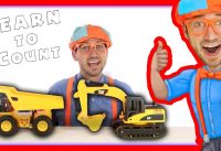 Dump Truck and Excavator Counting | Learn to Count with Blippi Toys 3