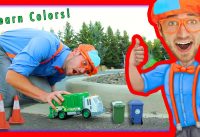 Learn Colors for Toddlers with Blippi Toys | Garbage Truck Toy 3