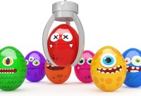 Learning Colors with Monster Eggs and Toy Claw Machine for Kids 1