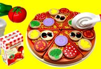 Play Food for Kids Pizza Hamburger Cake Play Doh Ice Cream Microwave Toys Playsets Pretend Cooking 3