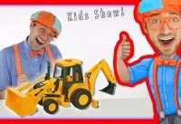 Backhoe for Children | Blippi Toys fun Construction Vehicles 20