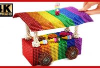 DIY - Beautiful Rainbow Ice Cream Cart with MagneticBalls (ASMR) | Pixel Art by Magnet World 4K 1