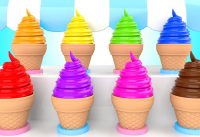 Cone Ice Creams for Kids - Little Baby Fun Eating Color Ice Creams Learn Colors for Children Kids 1