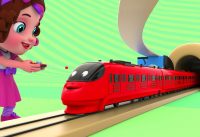 Pinky and Panda Fun Play with Preschool Toy Trains - Color Videos for Children 2