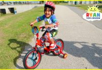 Ryan's New Bike with Family Fun Bike Racing at the Park!!! 1