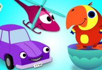 Learn Vehicles For Children With Surprise Eggs | Fun With Larry by BabyFirst 5