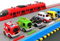 Colors for Children to Learn with Preschool Toy Transporter Train - Toy Cars for KIDS 3