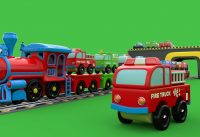 Fun Play with Toy train and Lifting and Parking Street Vehicles Toys - Educational Videos 18