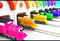 Learn Colors for Children with Baby Toy Train Garage 3D Kids Toddler Learning Educational Videos 3