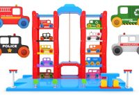 Learn Colors with Multi-Level Parking Toy Street Vehicles - Colors Collection for Children 3