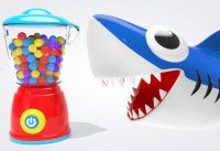 Learn Colors with 3D Blender Mixer and Colorful Sharks for Kids 13