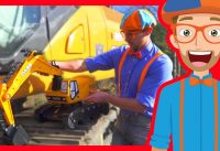 Learn about Diggers for Children with Blippi | Parts of an Excavator 3