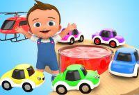 Learn Colors for Children with Baby Cartoon Cars Helicopter 3D Kids Toddlers Learning Educational 3