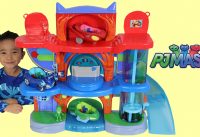 PJ Masks Headquarters Playset Toys Unboxing And Playing With Catboy Gekko Owlette Ckn Toys 2