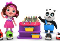 Fun Play with Street Vehicles Toys - Learn Colors - Pinky and Panda TV 14