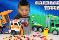 Garbage Trucks Toys Unboxing And Playing With Jelly Beans Ckn 1