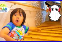 Ryan Exploring our secret spooky attic!!! What's Inside??? 2