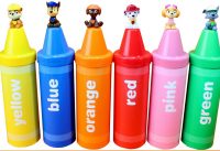 PAW PATROL Crayons Toy Surprise Opening Learn Colors Paw Patrol Surprises Toys Eggs Blind Bags 2