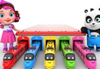 Learn Colors With Toy Trains - Pinky and Panda 14