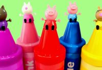 Peppa Pig Crayons Learn Colors with Peppa Pig Toys and Play Doh Surprise Eggs 13