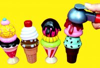 Ice Cream Cones Playset Popsicle Toys for Kids Wooden Toy Ice Cream Stand 2