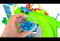 Learn Colors and Counting with Wooden Cars and Surprise Toys! 1