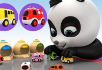 Learn Colors With Toy Street Vehicles Parking - Pinky and Panda TV 2