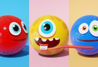 Learn Colors and Tooth Brushing with Monster Balls for Kids 16