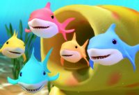 5 Little Sharks Went Swimming One Day Song with Baby Shark 4