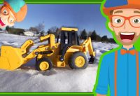 Fun in the Snow with Blippi Plush Doll and Backhoe Digger 1