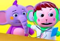 Doctor Monkey Helps All The Animals | 3D Nursery Rhymes For Kids | All Babies Channel 15