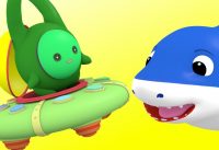 Baby Shark with a Martian | Shark Song Cartoon for Children 14