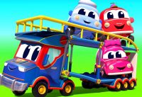 Truck videos for kids - Super CARRIER TRUCK and the ACROBATICS VEHICLES - Super Truck in Car City ! 1