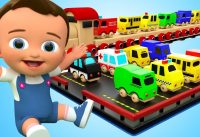 Street Vehicles Train Wooden Toy Set 3D - Learn Street Vehicles Names Sounds for Children Kids Toys 4