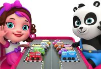 Learn Colors with Parking Street Vehicles Toys - Pinky and Panda TV 1