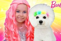 Alice as a Barbie Doll Plays with Puppy in her favorite toys | Compilation by kids smile tv 8