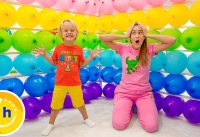 Balloons Cube and other funny challenges for kids with Chris and Mom | 1 Hour Video 18