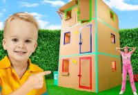 Giant Cardboard House - Funny Kids Adventures! 7