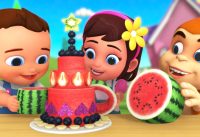 DIY Fruit Cake Making | Little Baby Boy & Girl Fun Activities | Preschool Kids 3D Cartoons Education 15