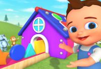 Learn Shapes for Children with Little Baby Fun Play DIY Wooden House Shapes Toy Set 3D Kids Edu 1