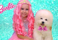 Alice how Barbie Doll Plays with puppy 2