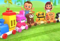 Learning Animals Names with DIY Train Animals Toy Set 3D | Little Baby Boy & Girl Fun Play Education 19